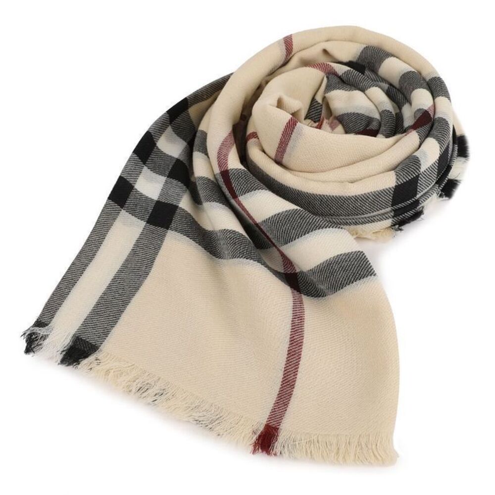 Check Wool Scarf - Picture 2 of 6